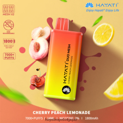 Hayati Duo Mesh jetable - Hayati Vape Review limonade cerise-pêche FXT8LR168