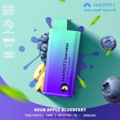 Hayati Duo Mesh jetable - Hayati Vape Review pomme aigre et myrtille FXT8LR188