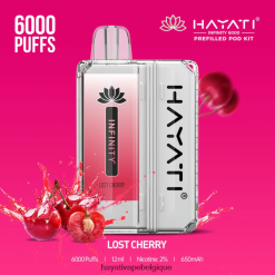 Hayati Infinity 6000 kits de dosettes - Hayati Belgique cerise perdue FXT8LR154