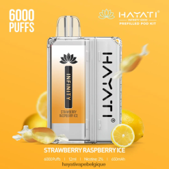 Hayati Infinity 6000 kits de dosettes - Hayati Store Belgique glace fraise framboise FXT8LR161