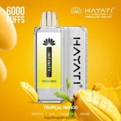 Hayati Infinity 6000 kits de dosettes - Hayati Vape Belgique mangue tropicale FXT8LR163
