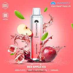 Hayati Pro Max jetable - Hayati Vape Flavours glace à la pomme rouge FXT8LR116