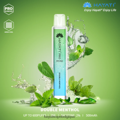 Hayati Pro Mini jetable - Hayati Vape Review doublement mentholé FXT8LR8