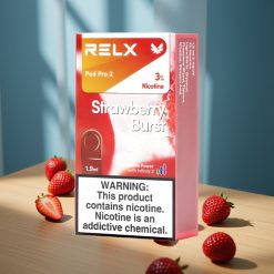 Relx Pod Pro 2 Appareil de Vape Nicotine 3% Fraise Éclatante et 600 bouffées