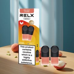 RELX Pod Pro 2 Dispositif de Vape Nicotine 1,8% Sel de Mer Litchi et 600 Puffs