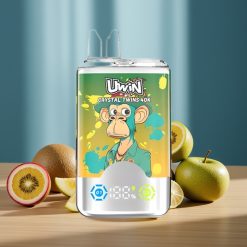 Uwin Crystal Twins 40000 Puffs Disposable Vape Kiwi Fruit de la Passion Goyave Deux Pommes