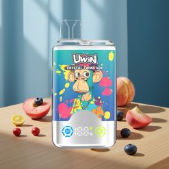 Uwin Crystal Twins 40000 Puffs Disposable Vape Myrtille Sur Glace Pêche Estivale Glacée