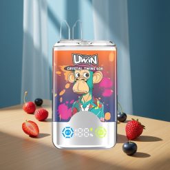 Uwin Crystal Twins 40000 Puffs Fraise Framboise Cerise Monsieur Bleu