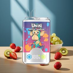 Uwin Crystal Twins 40000 Puffs Fraise Kiwi Raisin Glacé Disposable Vape