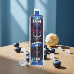 Uwin Shisha Hookah Crystal 20000 Puffs Myrtille Sur Glace avec 22ml